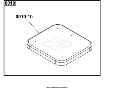 6324-01 - Concrete Pad (Non-Hurricane) / Concrete Pad (Non-Hurricane) Diagram and Parts List for 040746-00  Briggs and Stratton Generator